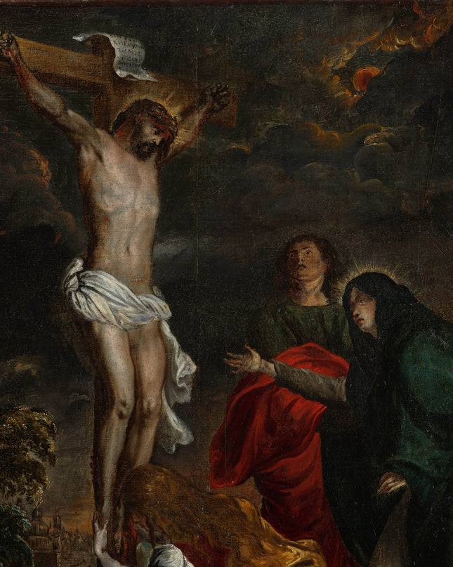 Christus aan het kruis - Europese school XVIII
