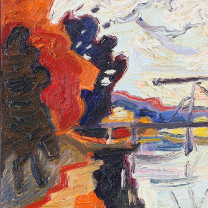 Peter Bol (1947) - Ophaalbruggetje in de Biesbosch