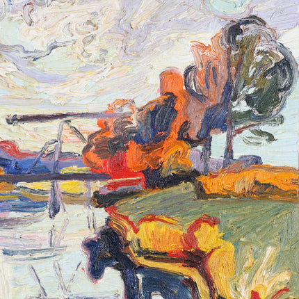 Peter Bol (1947) - Ophaalbruggetje in de Biesbosch