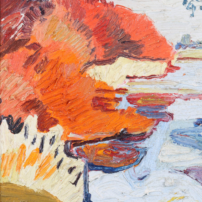 Peter Bol (1947) - Invallende dooi op een winterse kreek