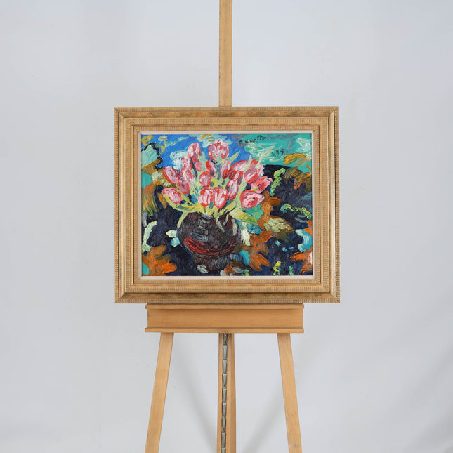 Peter Bol (1947) - Tulpen op druk dessin