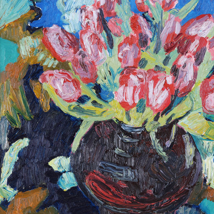 Peter Bol (1947) - Tulpen op druk dessin