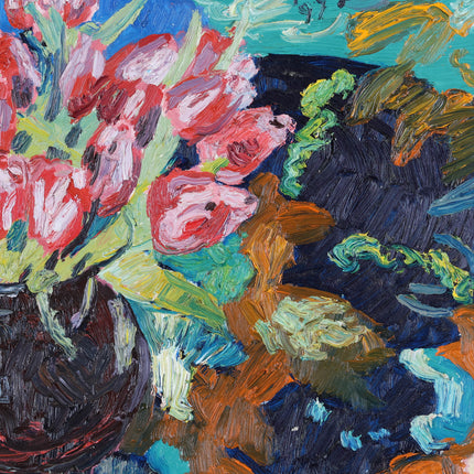 Peter Bol (1947) - Tulpen op druk dessin