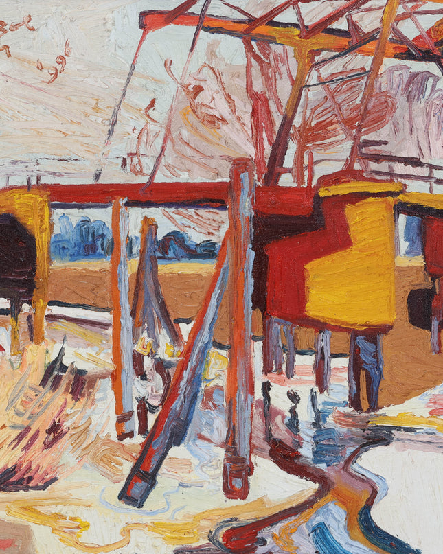 Peter Bol (1947) - 	Zicht op brug