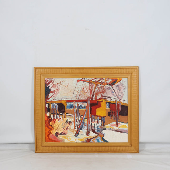 Peter Bol (1947) - 	Zicht op brug