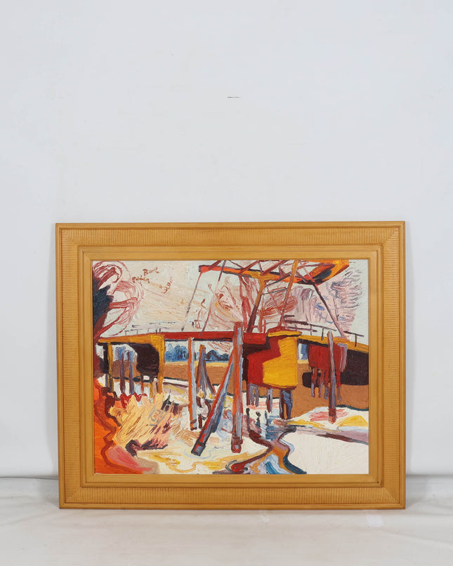 Peter Bol (1947) - 	Zicht op brug