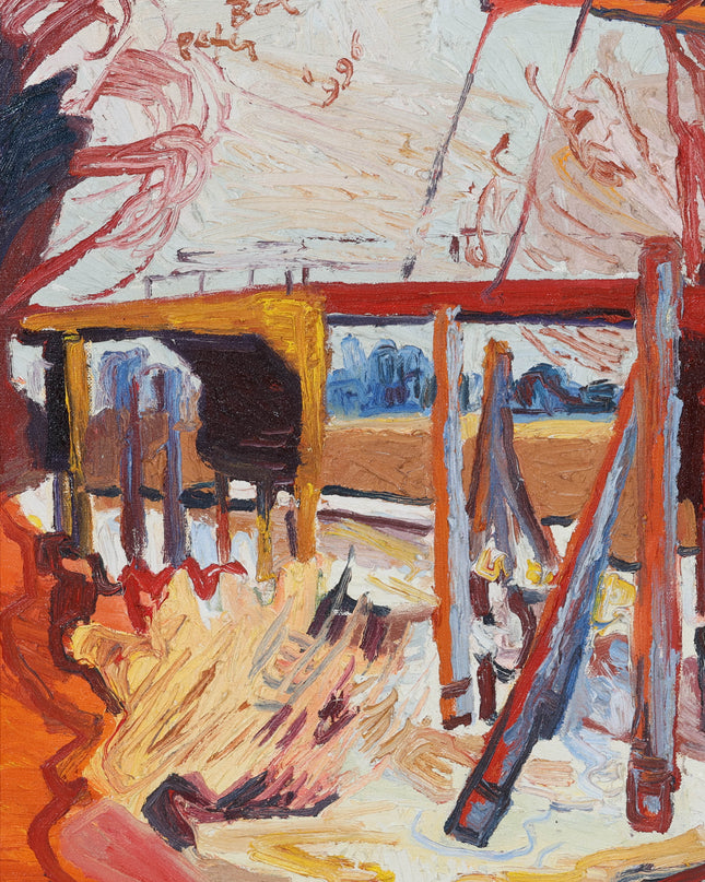 Peter Bol (1947) - 	Zicht op brug