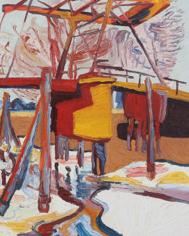 Peter Bol (1947) - 	Zicht op brug