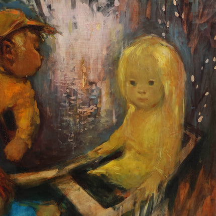 Hakkie van Rosmalen (1923-2001) - Kinderen in een bootje