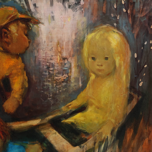 Hakkie van Rosmalen (1923-2001) - Kinderen in een bootje