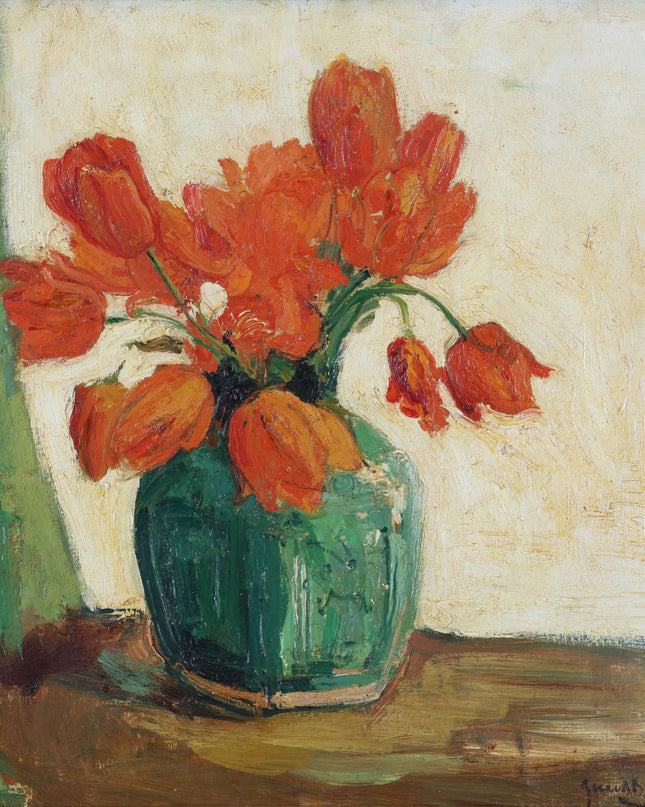 Gerard Baksteen (1887-1976) - Bloemen op tafel
