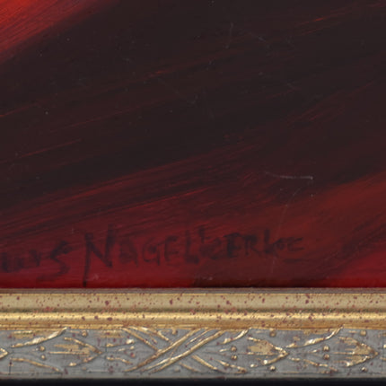 Vrouw in rode kimono