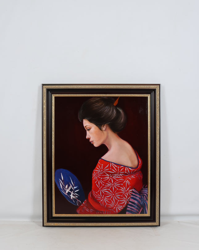Vrouw met waaier