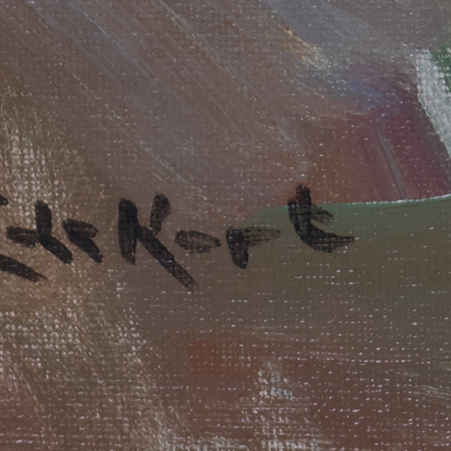 Portret van een vrouw bij een woonwagen