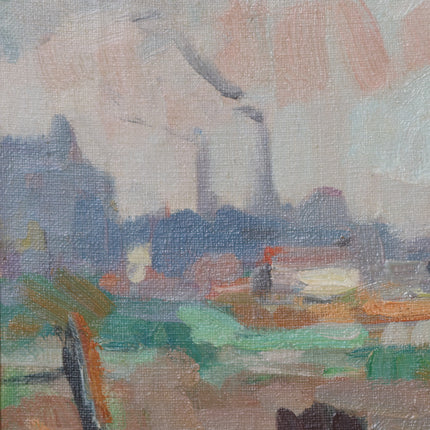 Portret van een vrouw bij een woonwagen