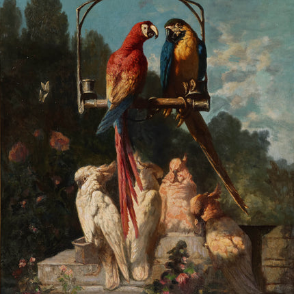F.W. Zürscher (1835-1894) - Papegaaien