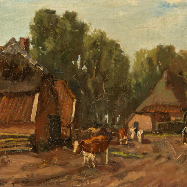 Boerderijen en koeien - Arnold Hendrik Koning (1860-1945)