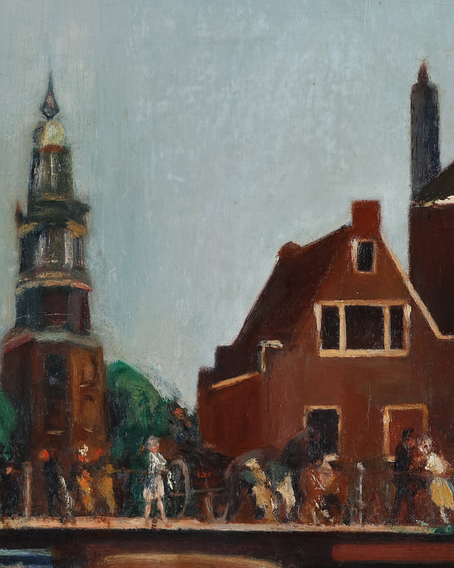 Gezicht op de Montelbaanstoren, Amsterdam