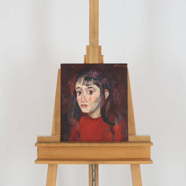 Portrait d'une fille en rouge
