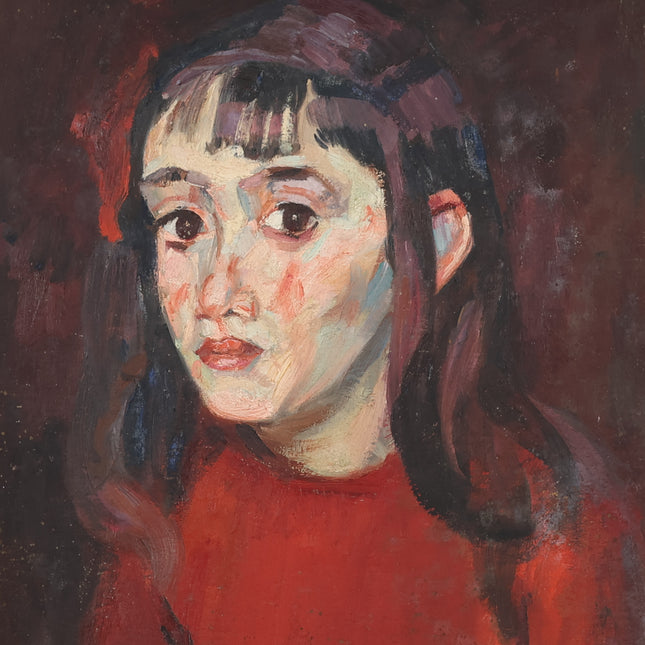 Portrait d'une fille en rouge