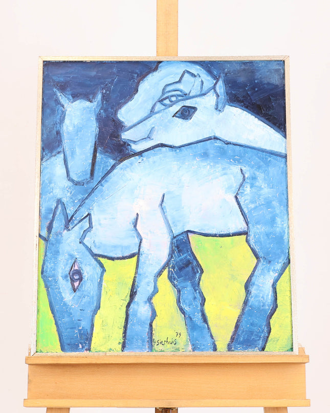 Jan Sierhuis (1928-2023)  - Witte paarden