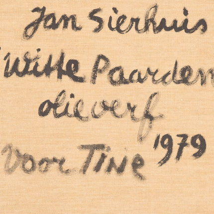 Jan Sierhuis (1928-2023)  - Witte paarden
