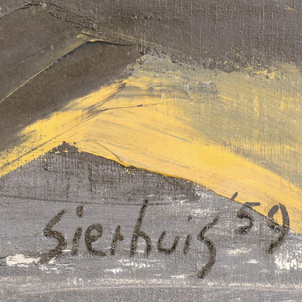Jan Sierhuis (1928-2023)  - Stilleven van een scheepsmotor