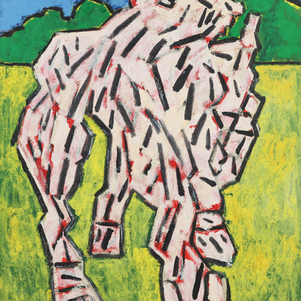 Jan Sierhuis (1928-2023)  - Een wit jong paard