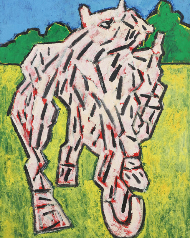 Jan Sierhuis (1928-2023)  - Een wit jong paard
