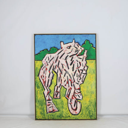Jan Sierhuis (1928-2023)  - Een wit jong paard