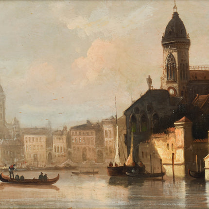 August von Siegen (1850-1910) - View of Venice from the water