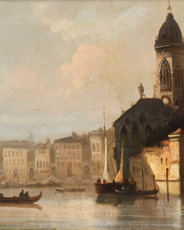 August von Siegen (1850-1910) - View of Venice from the water