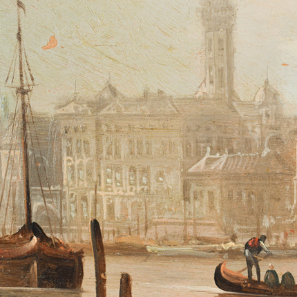 August von Siegen (1850-1910) - View of Venice from the water