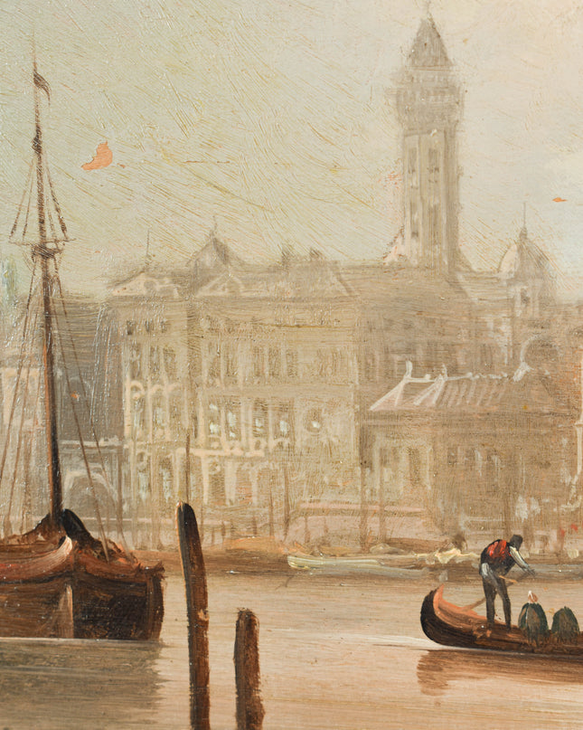 August von Siegen (1850-1910) - View of Venice from the water