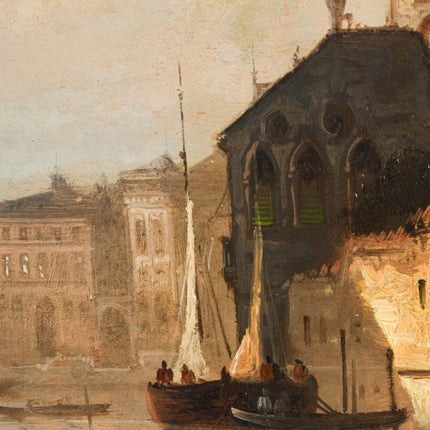 August von Siegen (1850-1910) - View of Venice from the water