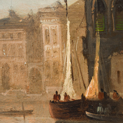 August von Siegen (1850-1910) - View of Venice from the water