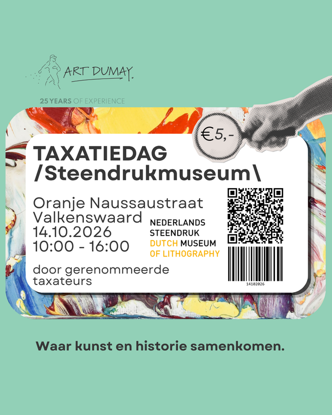 Taxatiedag Nederlands Steendrukmuseum - woensdag 14 oktober 2026