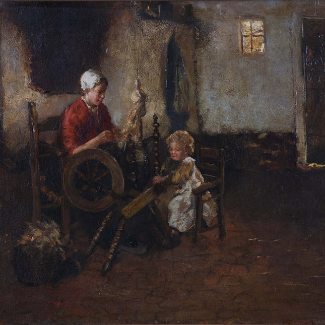 At the spinning wheel