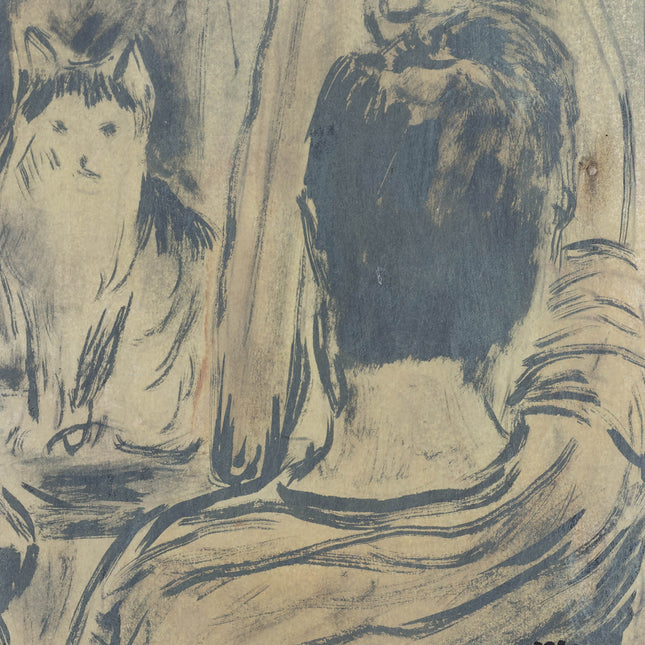 Portret met kat - Evert Slegers (1948)