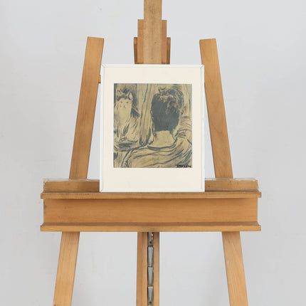 Portret met kat - Evert Slegers (1948)