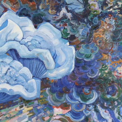 Blauwe paddenstoelen