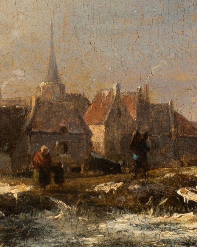 Adrianus Eversen (1818-1897) Wintergezicht