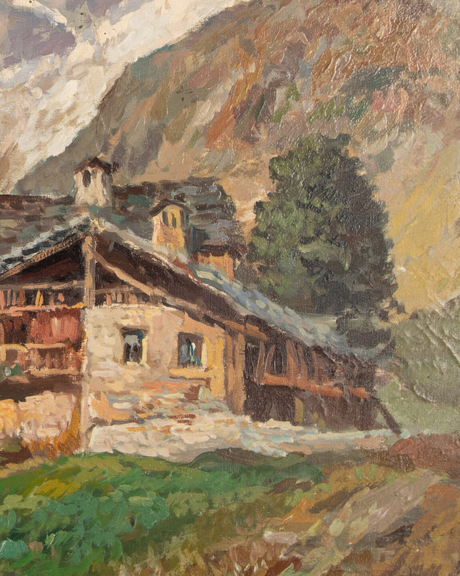 Charles GIRON (1850-1914) Zwitsers Alpendorp