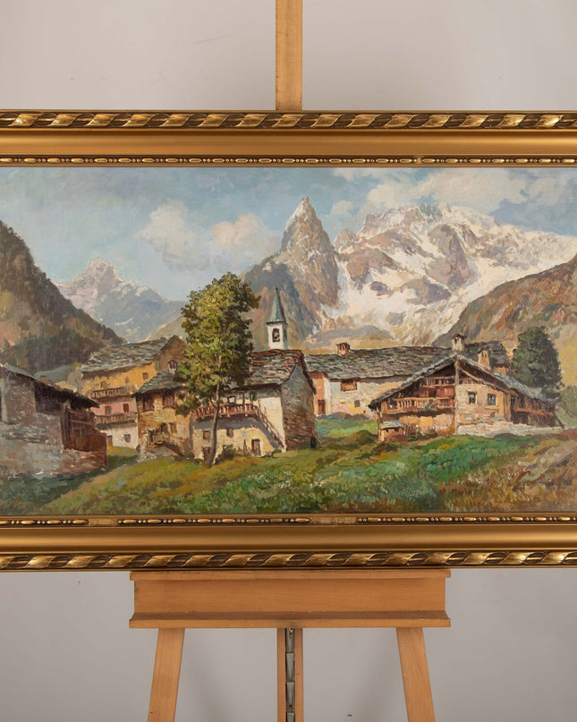 Charles GIRON (1850-1914) Zwitsers Alpendorp
