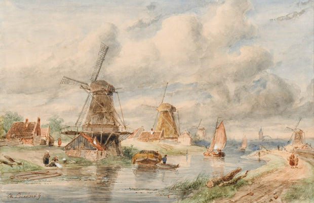 Charles Leickert (1816-1907) De Zaanse Schans