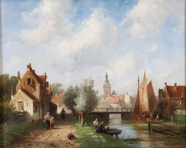Charles Leickert (1816 – 1907) Gezicht op Delft