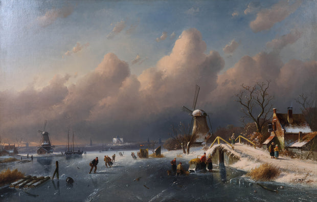 Charles Leickert (1816 – 1907) IJsgezicht