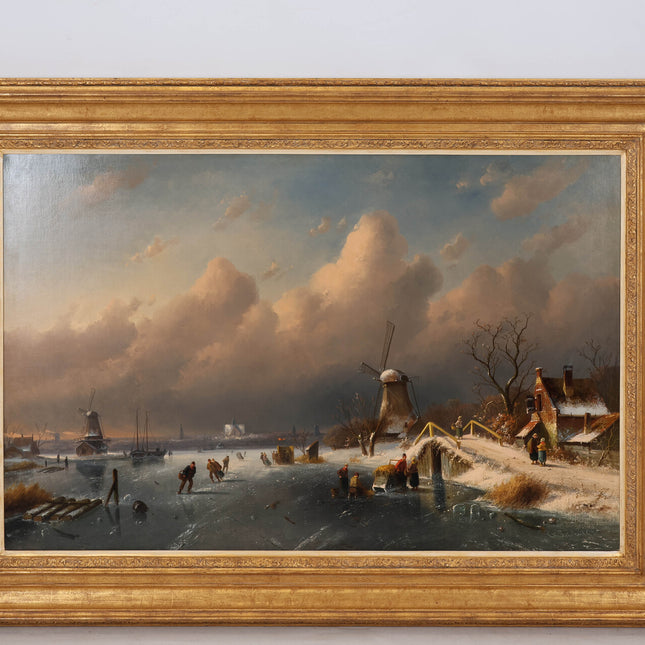 Charles Leickert (1816 – 1907) IJsgezicht