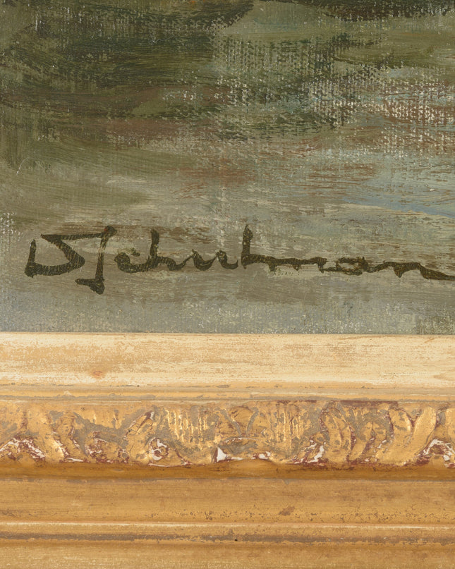David Schulman  (1881-1966) Gezicht op de Nieuwe of Ronde Lutherse  Kerk te Amsterdam