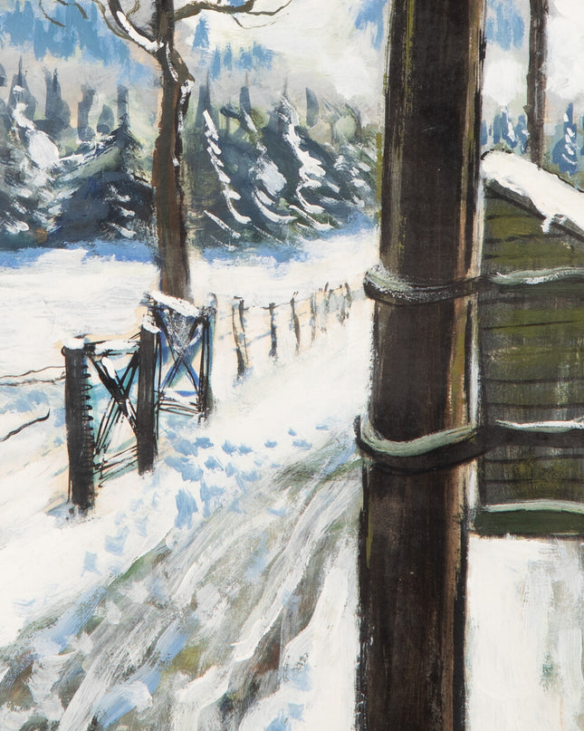 Dick Landsman (1922-) Winterlandschap